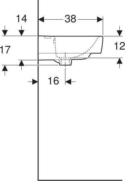 Produktbild Geberit Handwaschbecken Renova Plan 50 cm wei 501628001 (380 mm, 500 mm)