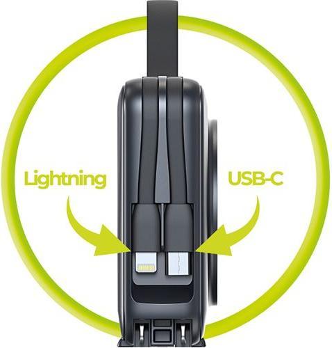 Image du produit Mobile Origin Powerbank & Travel Charger Lightning/USB-C Cable MagSafe AW/iPhone Compatible black Powerbank -... (10000 mAh)