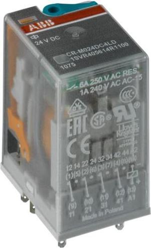 Actual product image ABB Print power relay CR 4 PDT 6A DC 110V 640Ohm