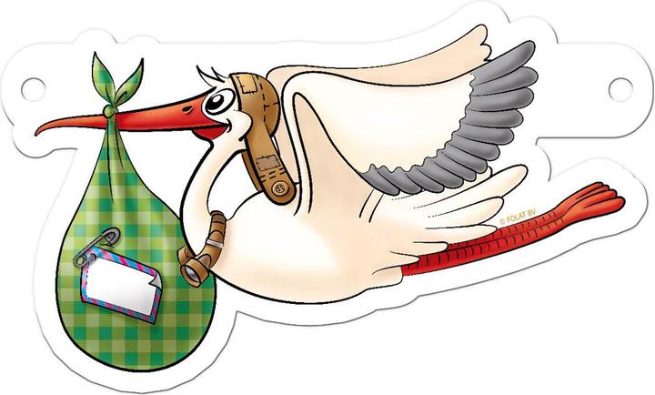 Actual product image Folat Banner literal stork birth