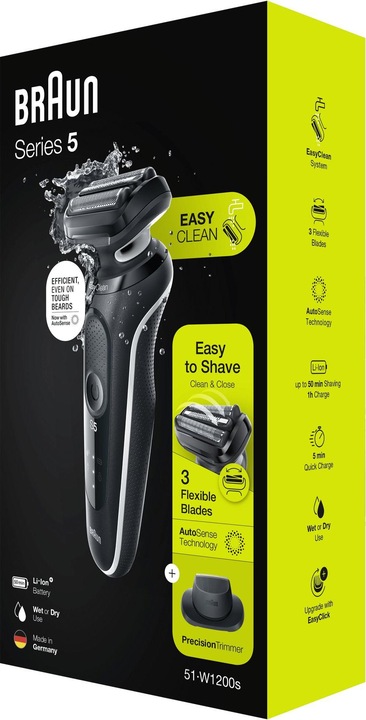 Actual product image Braun Shaver 51-W1200s White