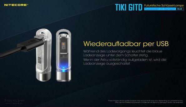 Actual product image Nitecore Tiki Gitd (5.50 cm, 300 lm)