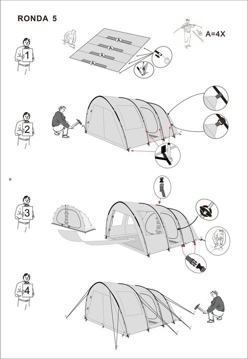 Produktbild Trevolution Ronda 5 (Tunnelzelt, 20.60 kg, 5 Personen)