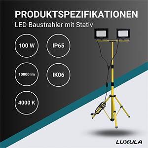 Produktbild Luxula LED Baustrahler mit Stativ (10000 lm)