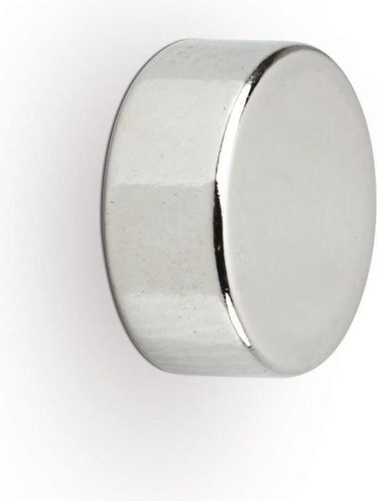 Image du produit Maul Aimant disque en néodyme, 12 mm, force d'adhérence : 4 kg, argent Diamètre : 12 mm / Hauteur : 5 (4 x)