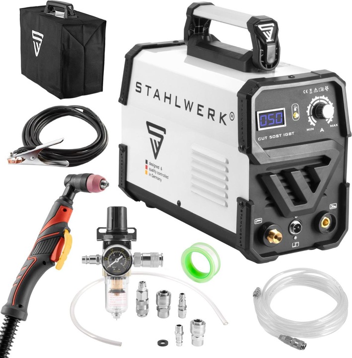 Stahlwerk Découpeur plasma CUT 50 ST IGBT avec 50 ampères, capacité de coupe jusqu'à 14 mm