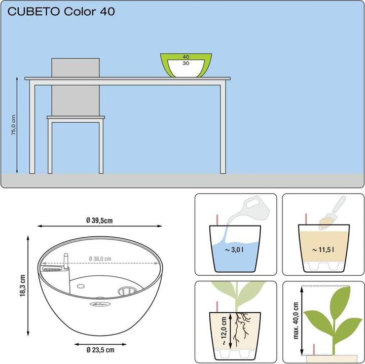 Produktbild Lechuza Cubeto 40 (40 x 18.30 cm)