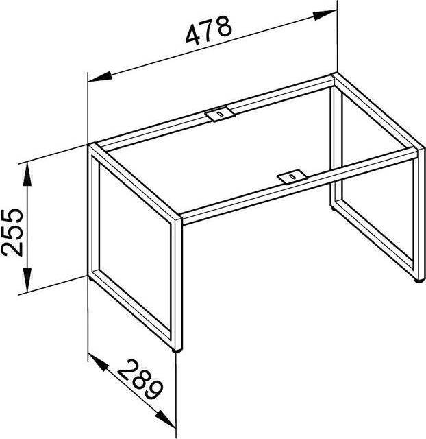 Image du produit Keuco Support au sol X-LINE 480x250x290mm anthracite