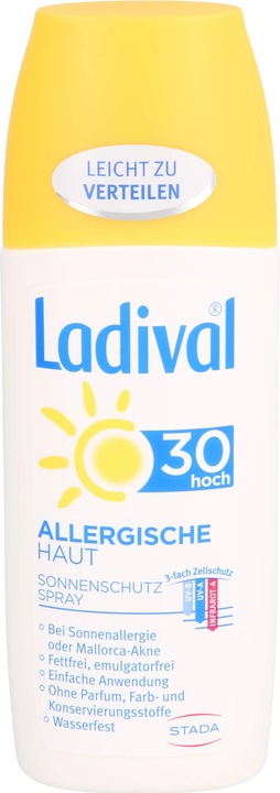 Image du produit Ladival Peau allergique FPS 30 Spray de protection solaire, solution de 150 ml (Spray solaire, SPF 30, 150 ml)