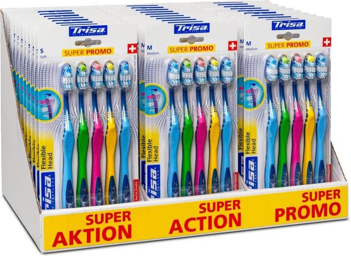Produktbild Trisa Flexible Head Display Soft/Medium 30x5 Stück (Mittel, 150 x)