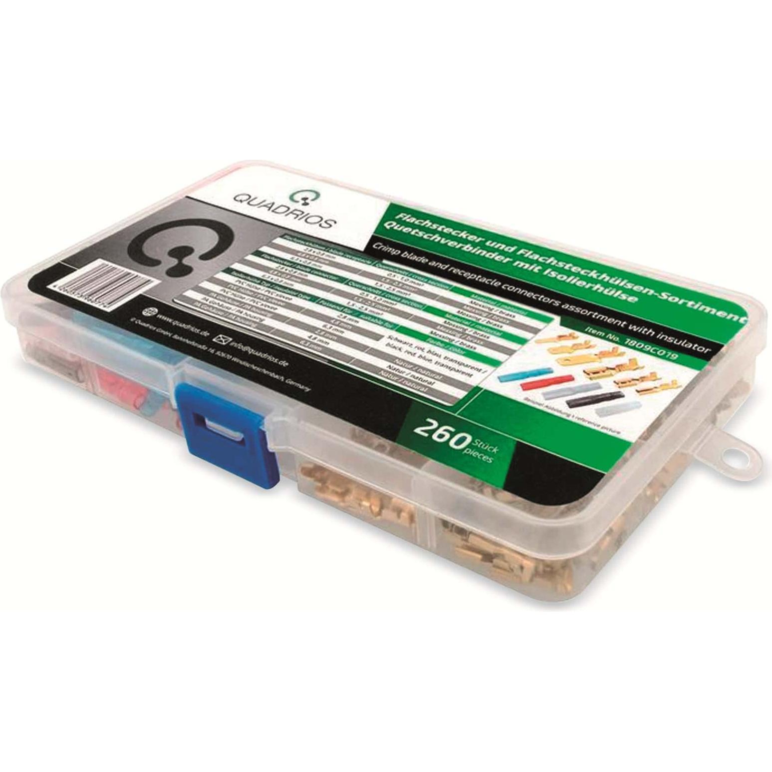 Thumbnail - Quadrios, Kabelverbindung, Flachsteckhülsen, 1809C019, Elektrolytkupfer, verzinnt / Weich-PVC, 260 Stück