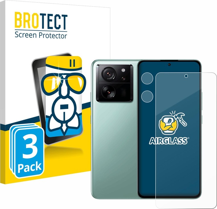 BROTECT AirGlass Panzerglasfolie (3 Stück, Xiaomi 13T Pro)