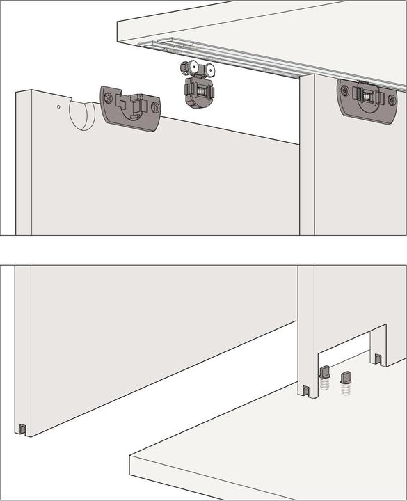 Actual product image HAWA Sliding door fittings -CLIPO 16 H, Inslide