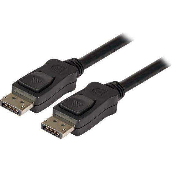 EFB Elektronik DisplayPort 1.2 Anschlusskabel, 4K60HZ Stecker-Stecker, ZDG-Premiumstecker, 2m, schwarz (2 m, DisplayPort...