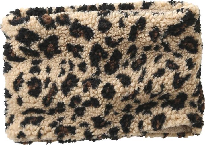 Actual product image Vertbaudet Girls' snood made of teddy fleece with leopard print, fleece lining