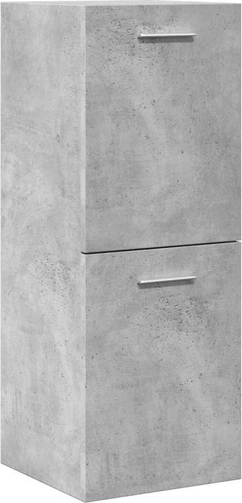 Actual product image vidaXL 4-piece bathroom furniture set concrete grey wood-based bathroom furniture set