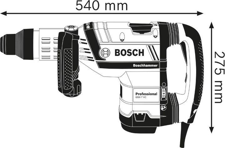 Actual product image Bosch Professional Impact hammer with SDS-max GSH 7 VC (Electrical connection)