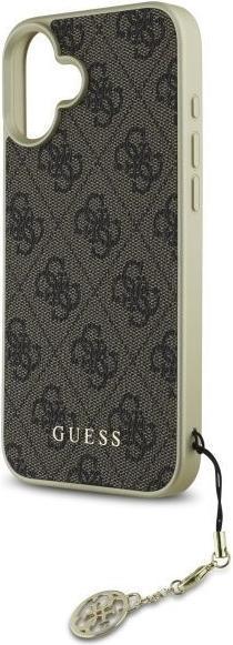 Immagine prodotto Guess GUHCP16SGF4GBR iPhone 16 6.1" brązowy/marrone custodia rigida 4G Charms Collection (Apple iPhone 16)