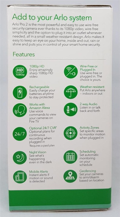 Actual product image Arlo Pro 2 (1920 x 1080 Pixels)