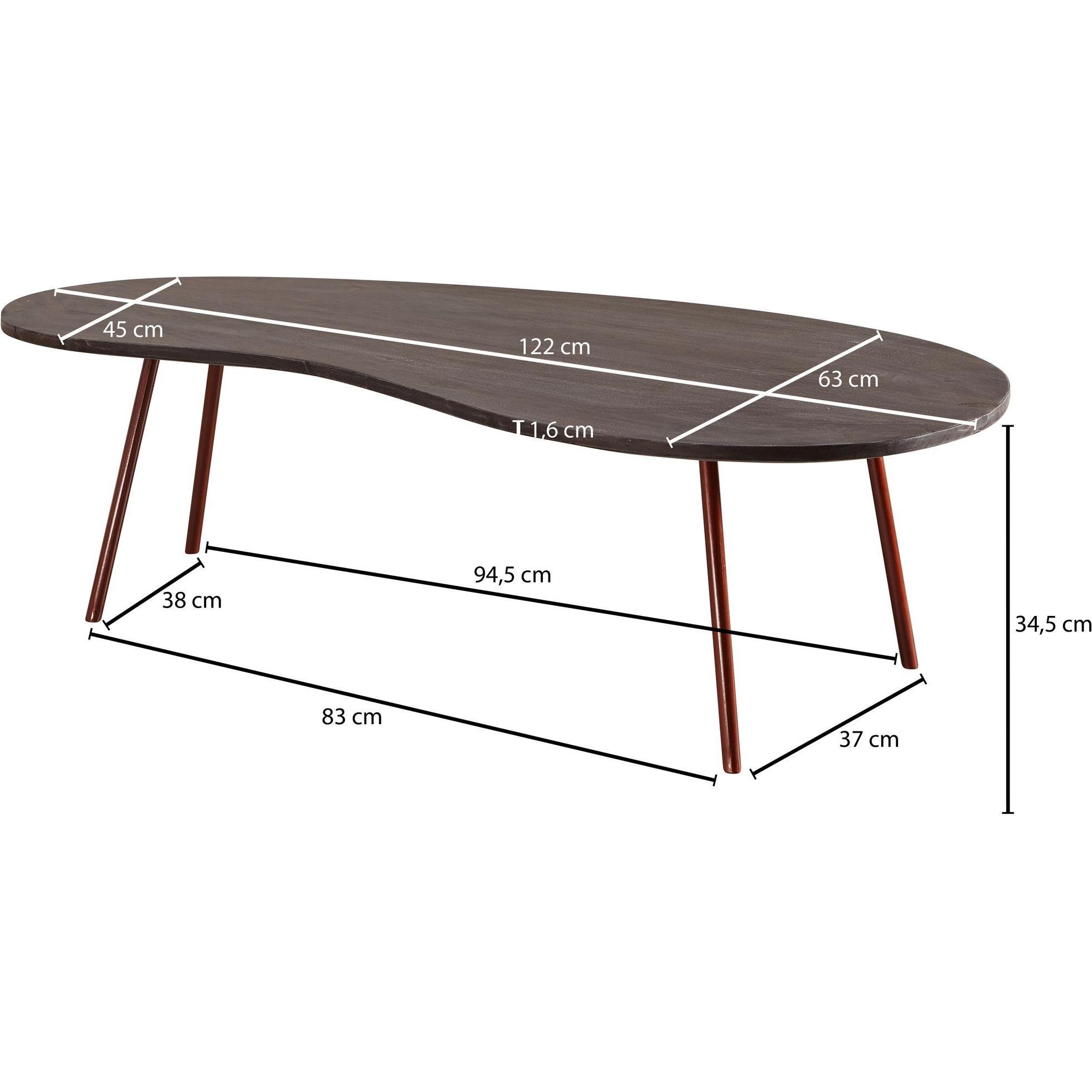 Thumbnail - Wohnling, Couchtisch + Beistelltisch, Kasi (122 x 63 x 35 cm)