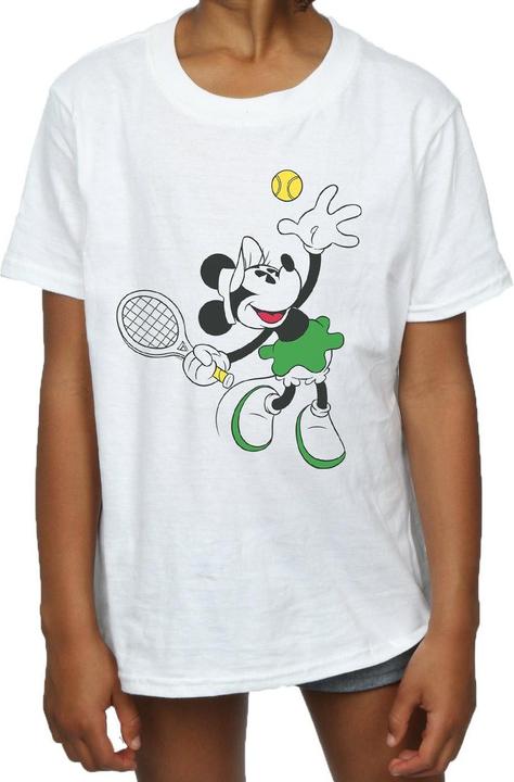 Actual product image Disney Girls Minnie Mouse Tennis Cotton T-Shirt (104)
