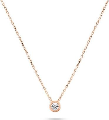 Actual product image Brilio Silver - Elegant bronze necklace with zircon NCL86R