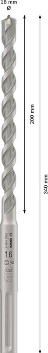 Immagine prodotto Bosch Professional Zubehör Trapano a percussione SDS max-4 16 x 200 x 340 mm (16 millimetri)