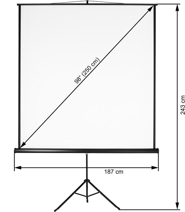 Produktbild tectake Stativ Beamer Leinwand (98.43", 1:1)