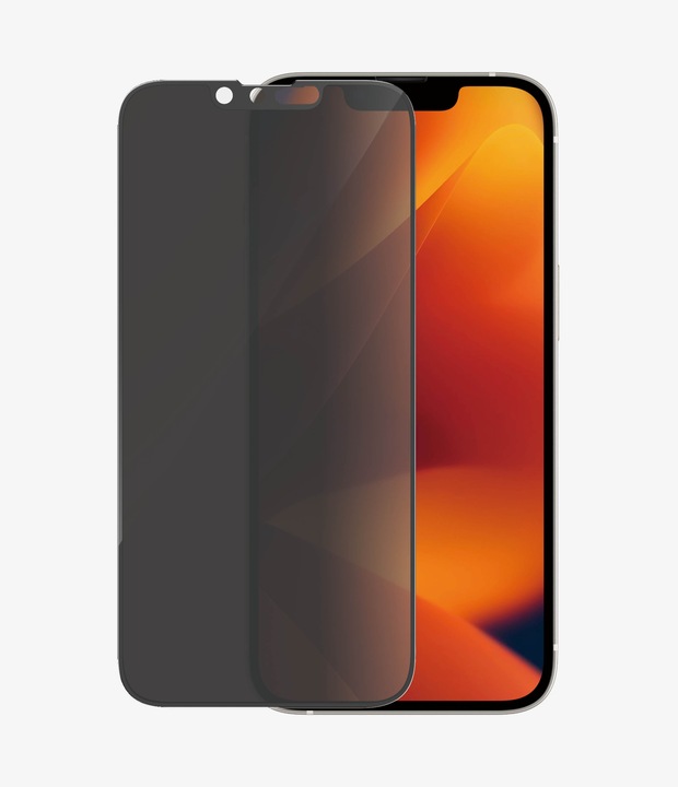 Productafbeelding PanzerGlass Screen Prot. Privacy Classic Fit iP 6.1 Inch 2022 (1 Stuk, Apple iPhone 14, Apple iPhone 13 Pro, Apple iPhone 13)