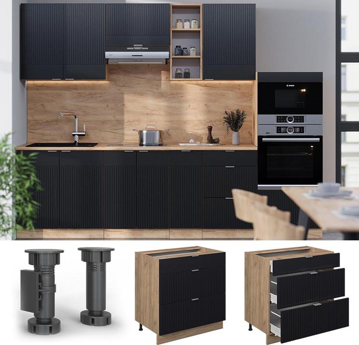 Produktbild Vicco Fame-Line mit 3 Schubladen, AP Marmor (80 x 60 x 82 cm)