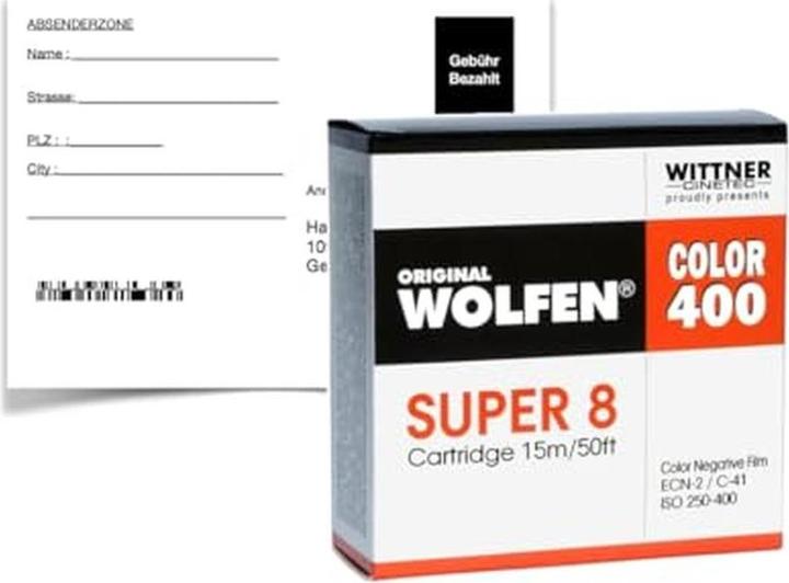 Orwo original WOLFEN Color 400 SUPER 8 ISO 250400 with developmentscan