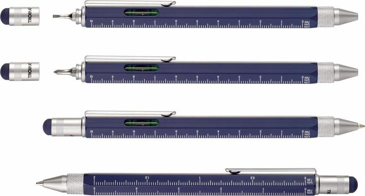 Immagine prodotto Troika Penna a sfera Construction Pen 1 mm, blu argento (Blu, Argento, 1 x)