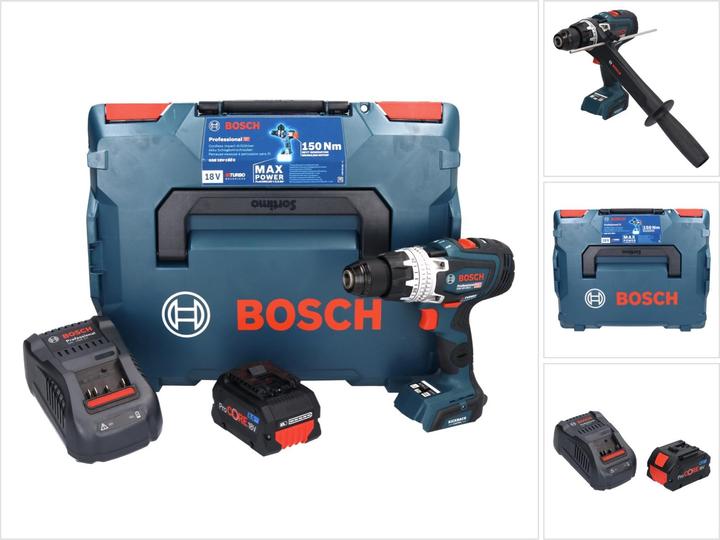 Produktbild Bosch Professional Bosch GSB 18V-150 C Professional Akku Schlagbohrschrauber 18 V 150 Nm Biturbo Brushless + 1x ProCORE (Akkubetrieb)