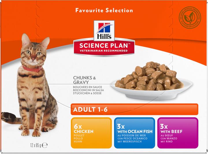 Produktbild Hill's Science Plan Favourite Selection (Adult, 12 Stk., 85 g)
