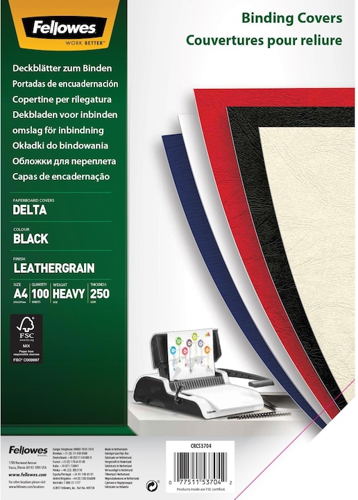 Produktbild Fellowes Delta Deckblatt mit Lederstruktur