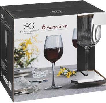 Actual product image Secret de Gourmet Wine Glassx6 Midnight 38cl (38 cl, 6 Glasses, Wine glasses set)