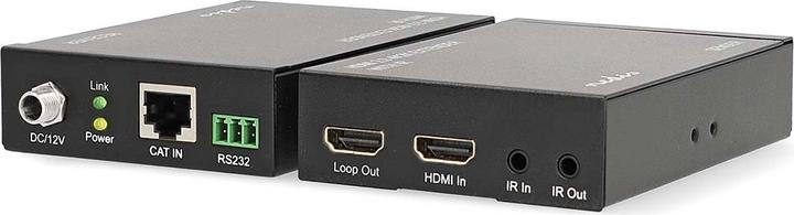 Actual product image Nedis VREP3480AT HDMI ™ Extender Over CAT6 Up to 60.0 m 4K@60Hz 18 Gbps Metal Anthracite (0.06 m)