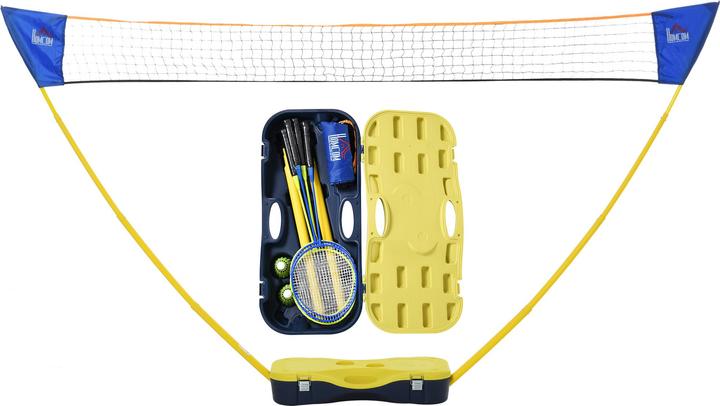 Homcom Badmintonnetz mit 4 Schlägern
