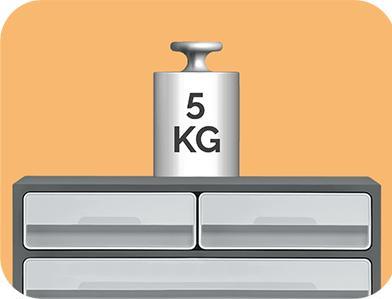Productafbeelding Cep Ladebox MoovUp lichtgrijs DIN A4 liggend, DIN A5 liggend met 3 laden