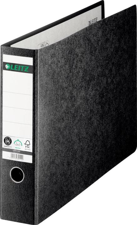Leitz Hardboard folder, 180 degree, DIN A3 landscape, 77 mm,black Hardboard cover, with glued on (DIN A3 landscape, 77 mm, 1 Piece)