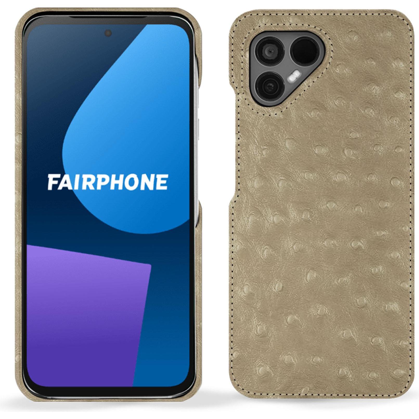 Noreve Lederschutzhülle (OnePlus 5), Smartphone Hülle, Beige