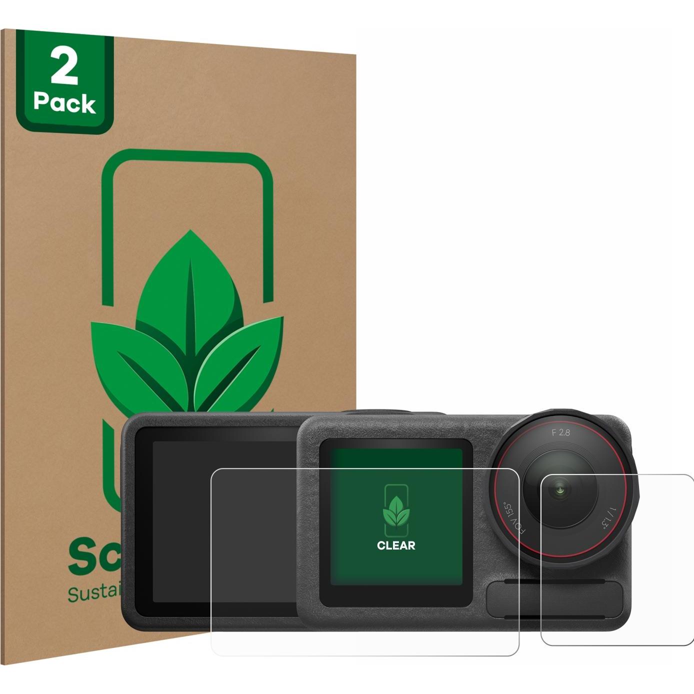 ScreenLeaf Schutzfolie nachhaltiger Displayschutz Displayschutzfolie Folie Klar Transparent, Action Cam Zubehör, Transpa...