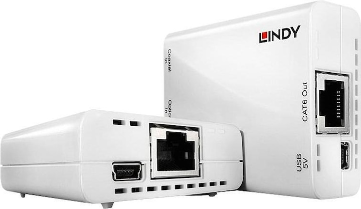 Actual product image Lindy 150m Cat.5 SPDIF TOSLINK Extender (Extender)