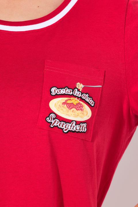 Image du produit Ulla Popken Pyjama 2 pièces, pantalon rayé avec poches, haut col rond et manches courtes (46, 48)