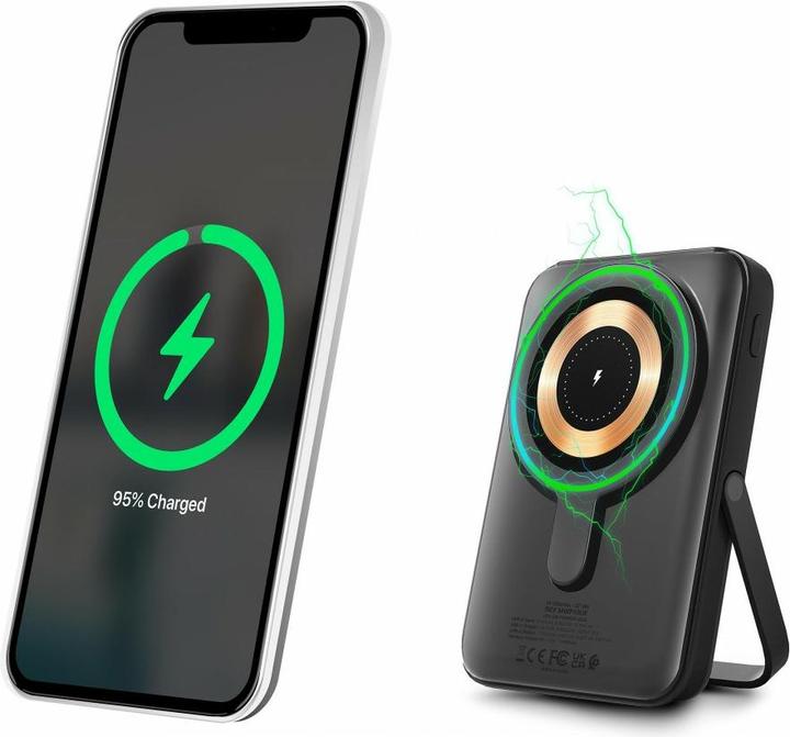 Actual product image Urban Factory WIFI MAGNEE POWERBANK 10.000MAH BLACK (10000 mAh, 15 W, 37 Wh)