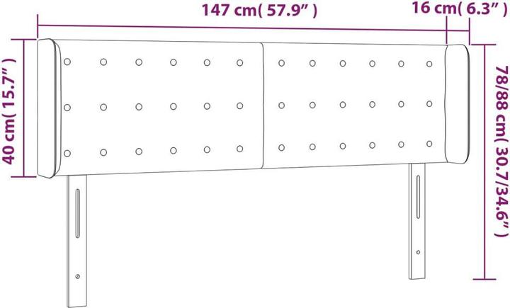 Immagine prodotto vidaXL Gianna (147 x 16 x 88 cm)