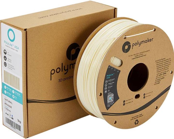 Actual product image Polymaker PF01015 PolyLite Filament ASA UV-resistant, weatherproof, heat-resistant (ASA, 2.85 mm, 1000 g, Beige)