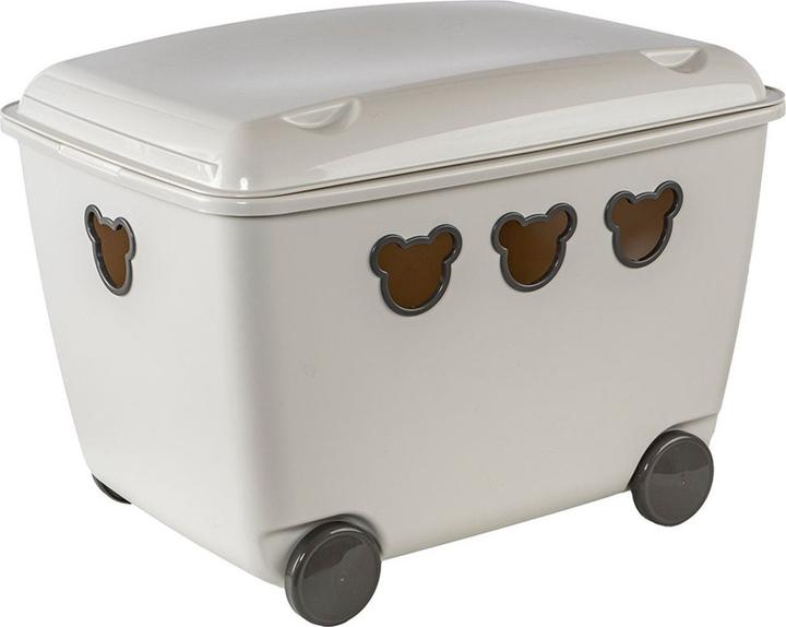Produktbild BranQ Behälter für Spielzeug 55L Teddy weiss (55 l)