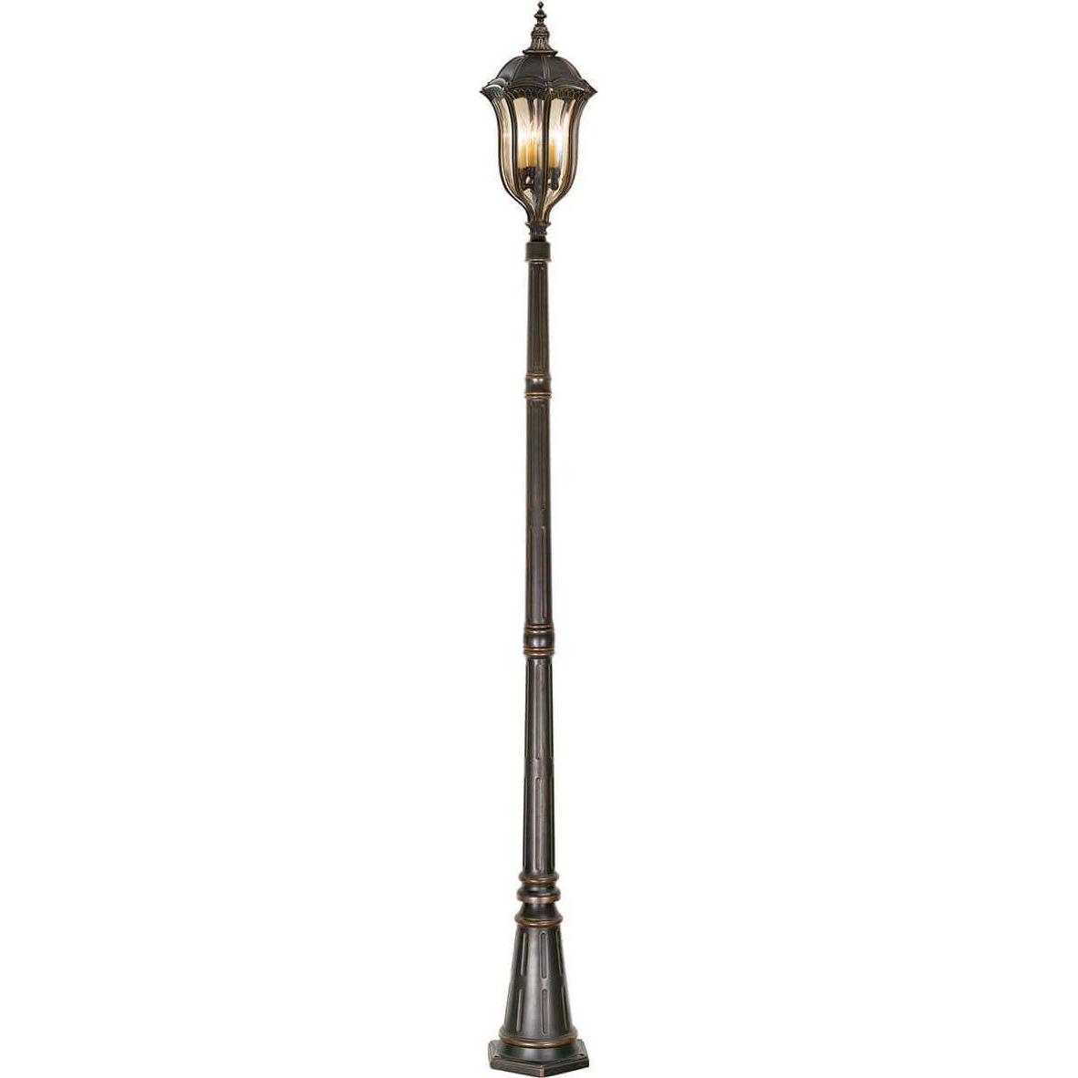 Elstead Lighting, Stehlampe, Baton Rouge Aussen-Stehleuchte E14 4-fach Walnuss IP44 (E14)