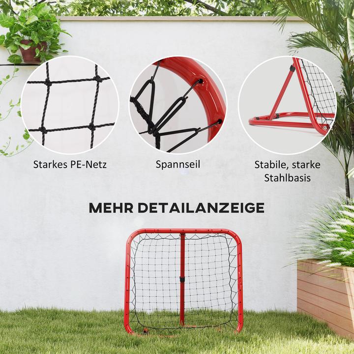 Immagine prodotto Homcom Fussball Rebounder PE, Metall Rot